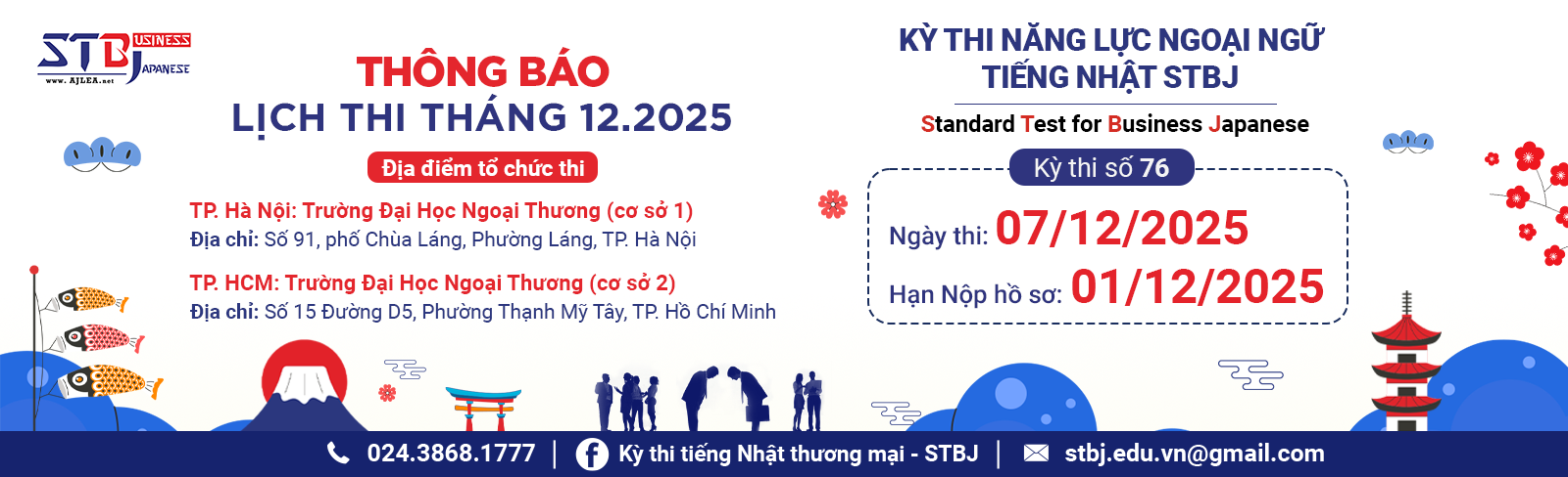 THÔNG BÁO THI STBJ T12.2025